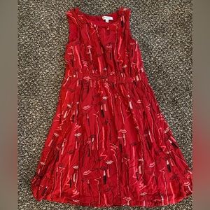 ModCloth Emily and Fin dress in Lipstick